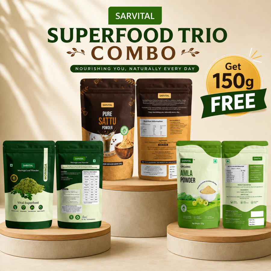 Moringa, Amla & Sattu Combo | Sarvital | 300gm each