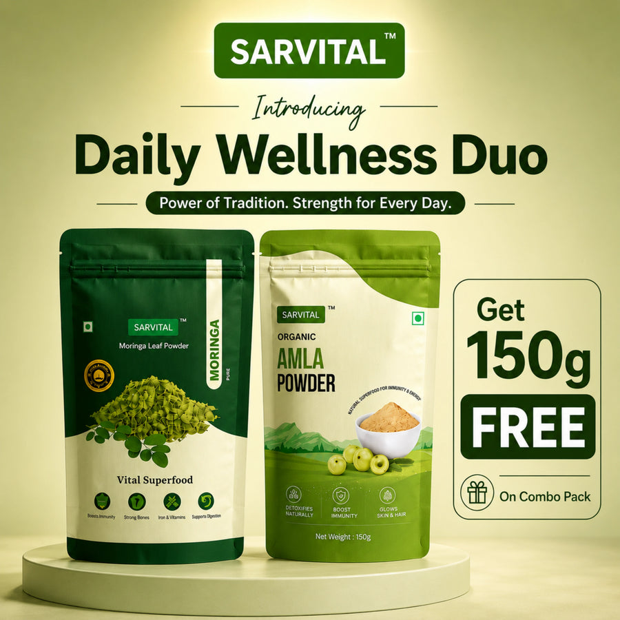 Moringa & Amla Combo | Lab-Tested | Sarvital | 300gm Each