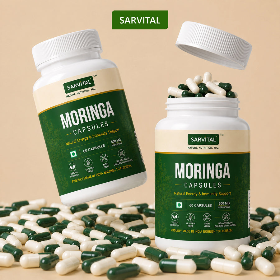 Moringa Capsules - Moringa Leaf Extract Supplement | Sarvital